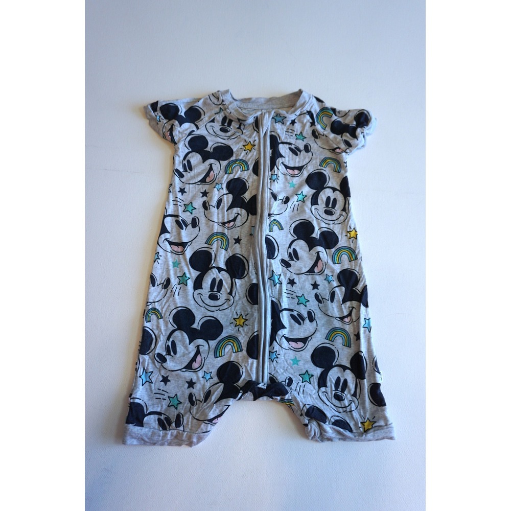 Disney Little Sleepies Mickey Mouse Bamboo Romper Gray 12-18 Months RK1.K5003